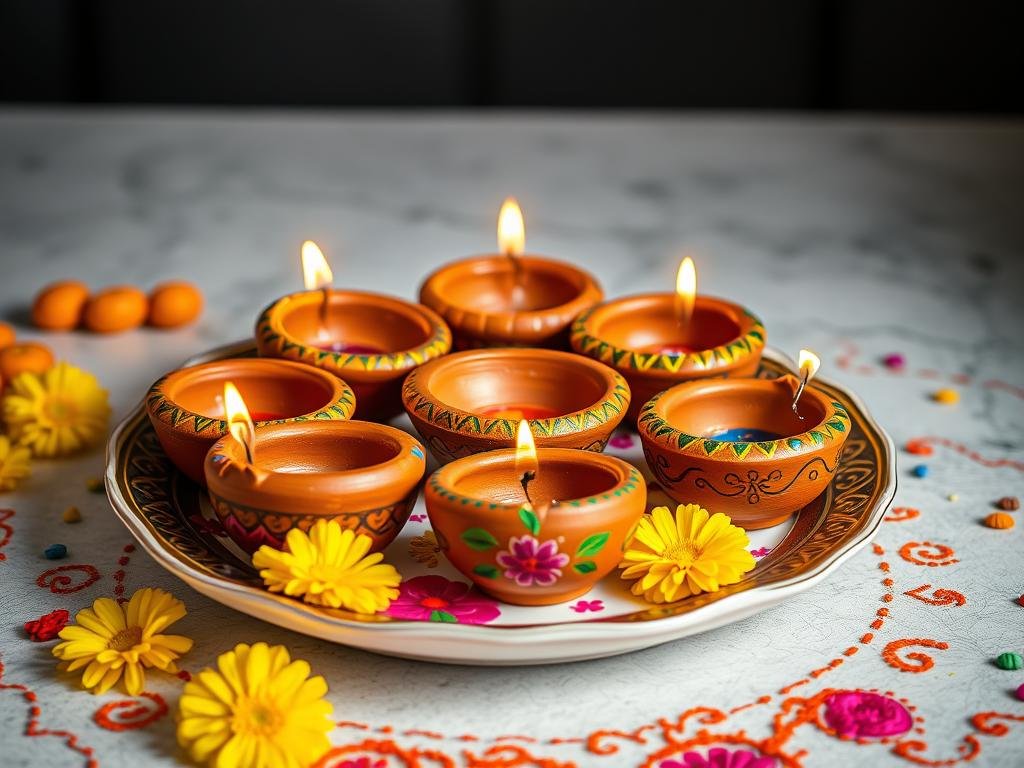 Terracotta Handpainted Diyas Set for Diwali decoration under ₹500 Terracotta Handpainted Diyas Set for Diwali decoration under ₹500